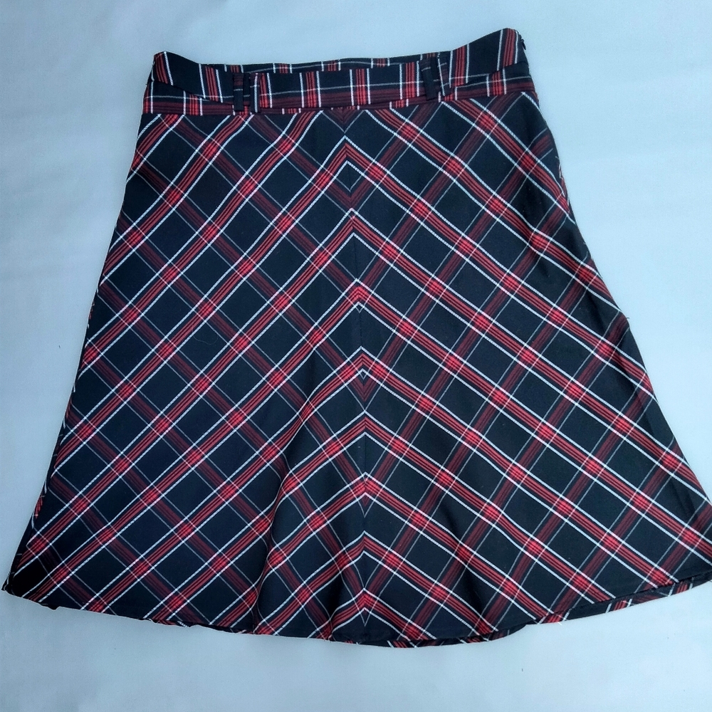 Tracy Evans plaid skirt